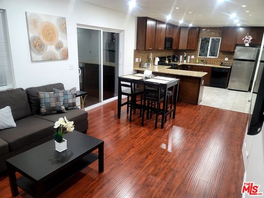 Dining room, Interior, Kitchen, Living room, Recessed Lighting, Wood Texture Flooring