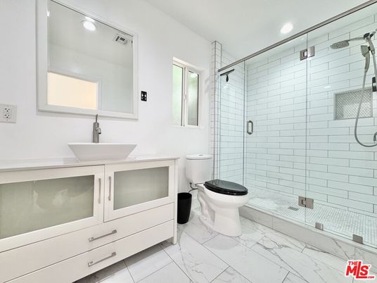 Bathroom, Glass Shower, Interior, Marble, Recessed Lighting