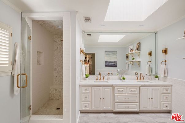 Bathroom, Dual Sink Vanities, Glass Shower, Interior