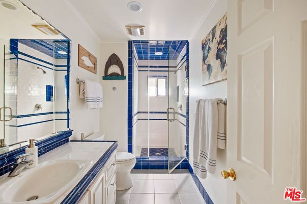 Bathroom, Glass Shower, Interior, Tile Countertops