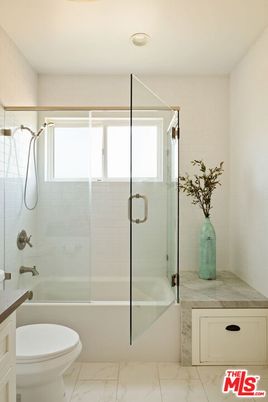 Bathroom, Glass Shower, Interior, Marble, Recessed Lighting