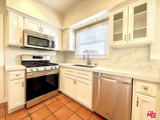 Interior, Kitchen, Marble Walls, Stainless Steel Appliances