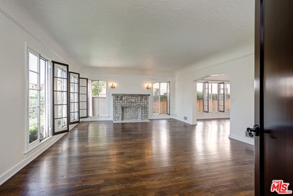 Empty room, Fireplace, Interior, Wood Texture Flooring