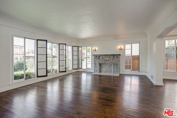 Empty room, Fireplace, Interior, Wood Texture Flooring
