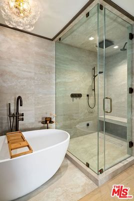 Bathroom, Free Standing Baths, Glass Shower, Interior, Recessed Lighting