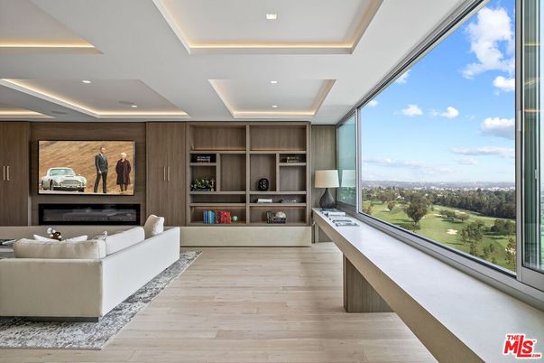 Fireplace, Interior, Recessed Lighting, Wood Texture Flooring