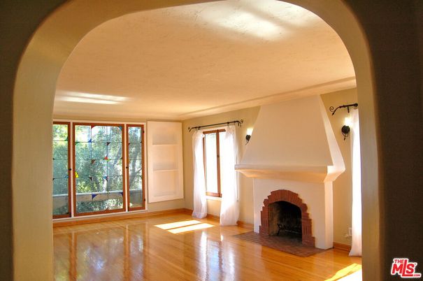 Empty room, Fireplace, Interior, Wood Texture Flooring