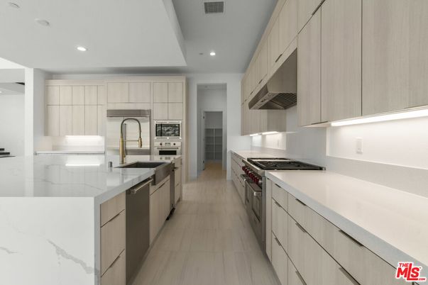 Interior, Kitchen, Recessed Lighting, Stainless Steel Appliances