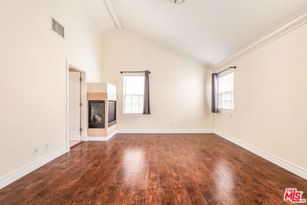 Empty room, Fireplace, Interior, Wood Texture Flooring