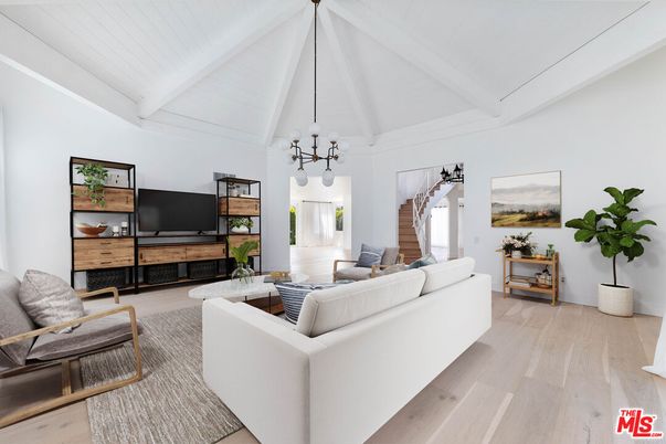 Interior, Living room, Pendant Lights, Wood Texture Flooring