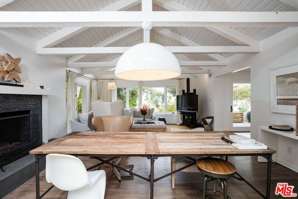 Fireplace, Home Office, Interior, Living room, Wood Texture Flooring