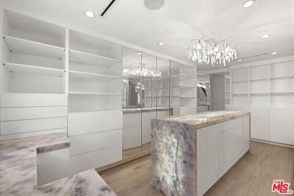 Chandelier, Interior, Recessed Lighting, Walk-in Closets, Wood Texture Flooring