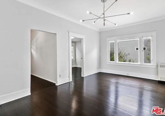Empty room, Interior, Pendant Lights, Wood Texture Flooring