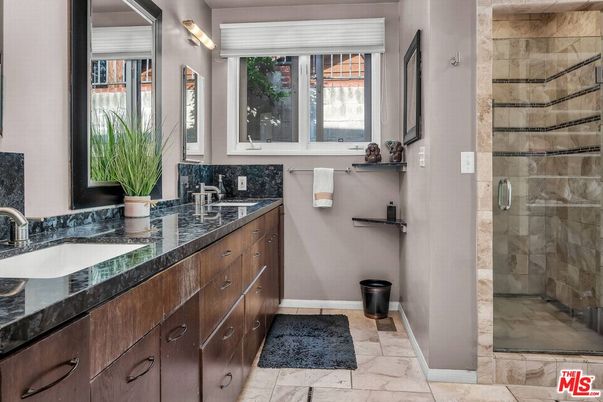 Bathroom, Dual Sink Vanities, Glass Shower, Interior