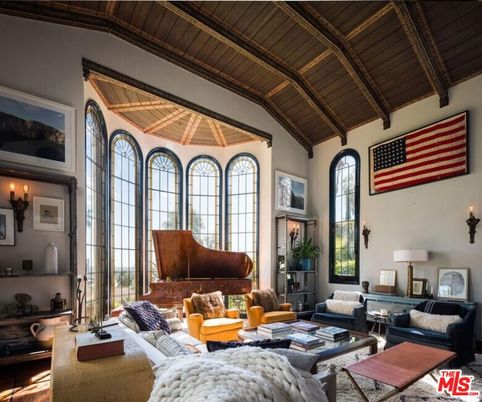 Interior, Living room, Piano, Wooden Beams, Wooden Ceilings