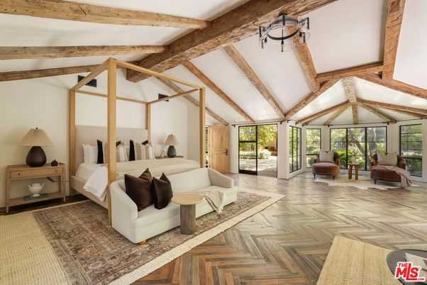 Bedroom, Interior, Wooden Beams, Wood Texture Flooring