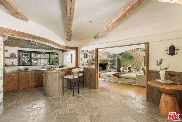 Fireplace, Interior, Living room, Wooden Beams, Wood Texture Flooring
