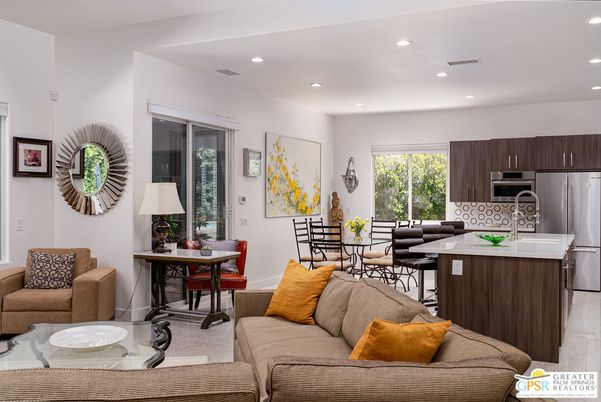 Dining room, Interior, Kitchen, Living room, Recessed Lighting, Stainless Steel Appliances
