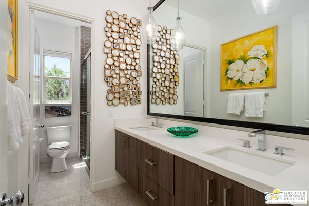 Bathroom, Dual Sink Vanities, Interior, Pendant Lights