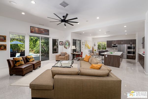 Dining room, Interior, Kitchen, Living room, Recessed Lighting, Stainless Steel Appliances