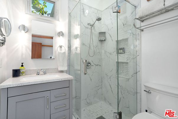 Bathroom, Glass Shower, Interior, Marble Walls
