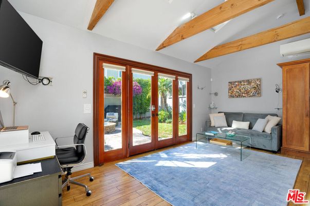 Home Office, Interior, Wooden Beams, Wood Texture Flooring