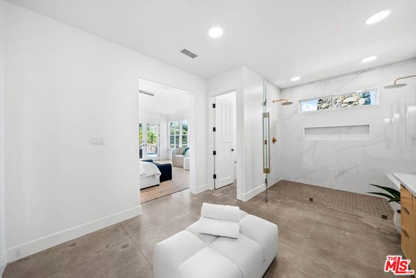 Bathroom, Bedroom, Glass Shower, Interior, Marble Walls, Recessed Lighting