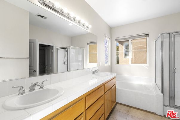 Bathroom, Dual Sink Vanities, Interior, Tile Countertops