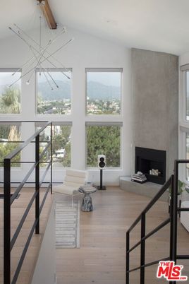 Fireplace, Interior, Pendant Lights, Wooden Beams, Wood Texture Flooring