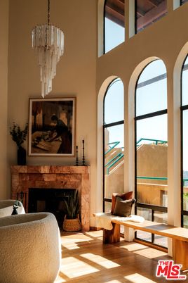 Chandelier, Fireplace, Interior, Wood Texture Flooring