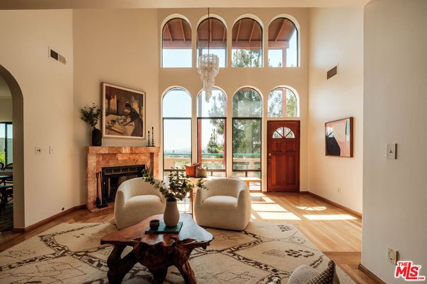 Chandelier, Fireplace, Interior, Living room, Wood Texture Flooring