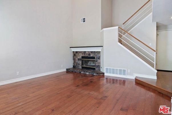 Fireplace, Interior, Wood Texture Flooring