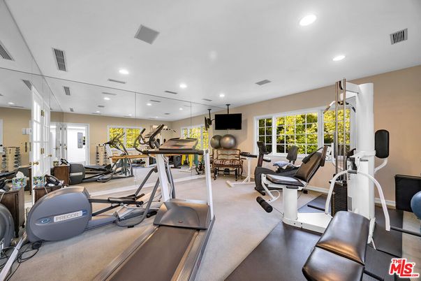 Fitness Equipment, Gym, Interior, Recessed Lighting