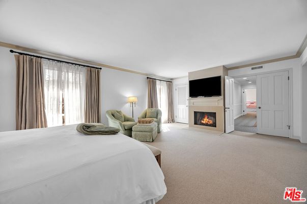 Bedroom, Fireplace, Interior