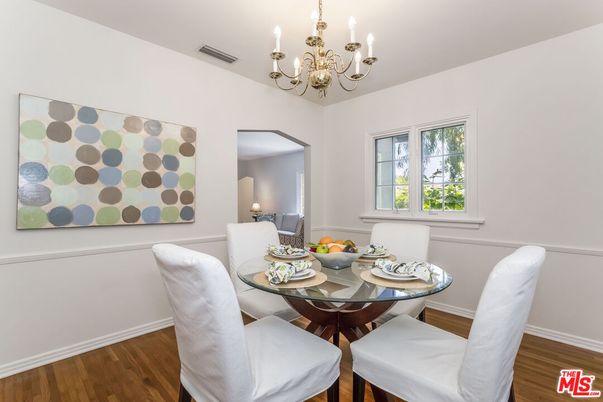 Chandelier, Dining room, Interior, Wood Texture Flooring