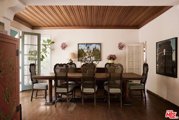 Dining room, Interior, Wooden Ceilings, Wood Texture Flooring