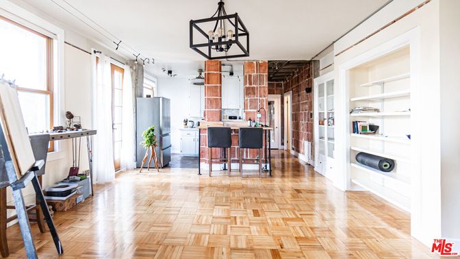 Interior, Kitchen, Wood Texture Flooring