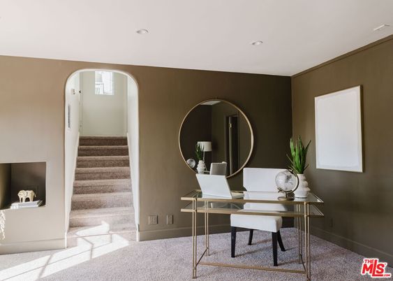 Home Office, Interior, Recessed Lighting