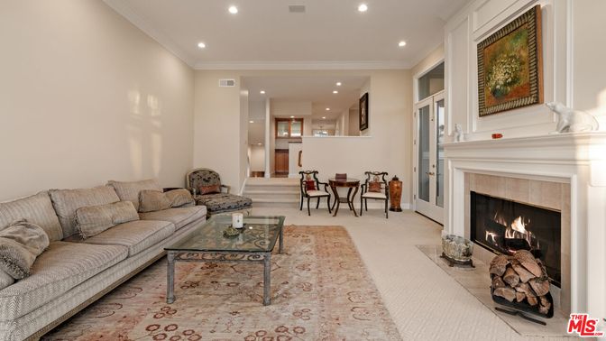 Dining room, Fireplace, Interior, Living room, Recessed Lighting