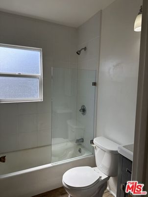 Bathroom, Glass Shower, Interior, Wood Texture Flooring