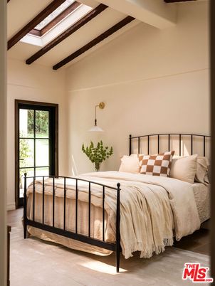 Bedroom, Interior, Wooden Beams, Wood Texture Flooring