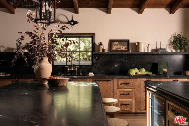 Interior, Kitchen, Wooden Beams, Wood Texture Flooring
