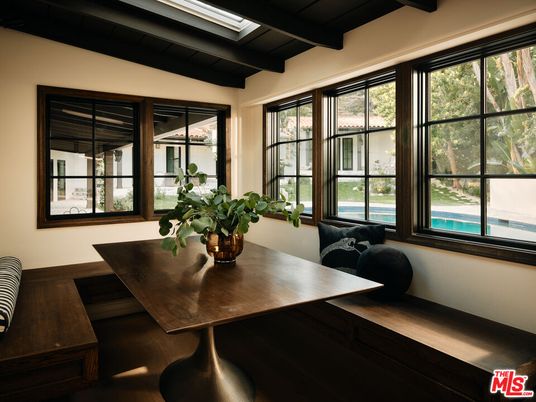 Dining room, Interior, Wood Texture Flooring