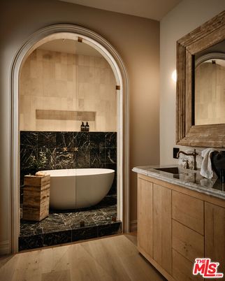 Bathroom, Free Standing Baths, Interior, Wood Texture Flooring