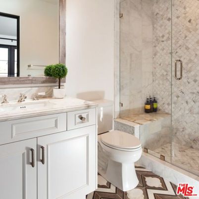 Bathroom, Glass Shower, Interior, Marble Walls