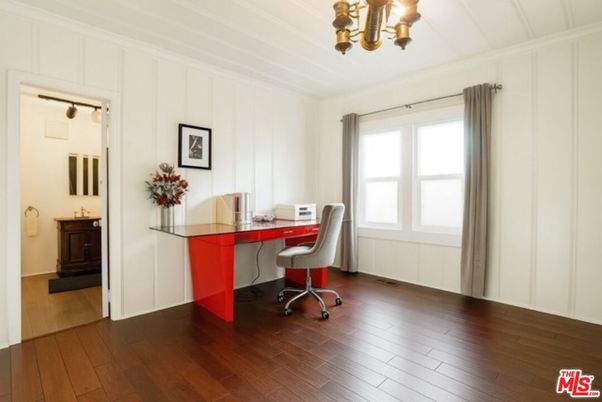 Chandelier, Home Office, Interior, Wood Texture Flooring