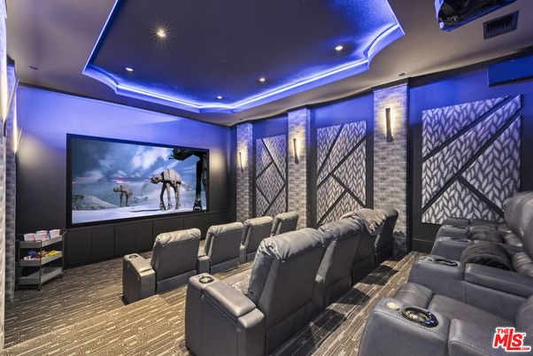 Home Theatre Room, Interior, Projection Screen, Recessed Lighting, Theatre Room