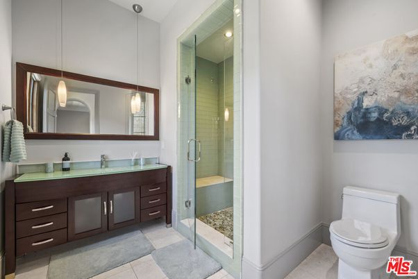 Bathroom, Glass Shower, Interior, Pendant Lights, Recessed Lighting