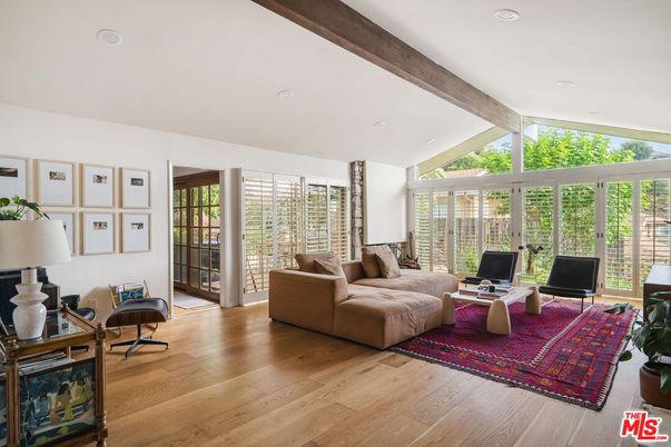 Home Office, Interior, Living room, Recessed Lighting, Wooden Beams, Wood Texture Flooring