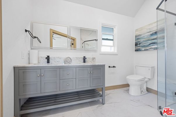 Bathroom, Glass Shower, Interior, Marble